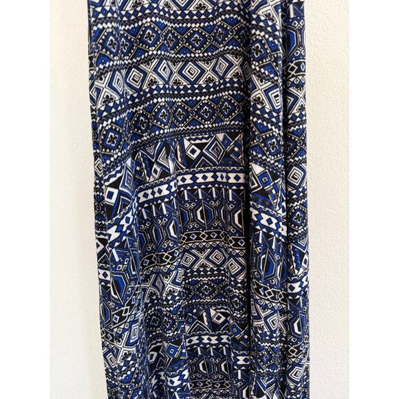 Cache Halter Maxi Dress Womens Large Beach Boho Chic Tribal Geometric Y2K - Picture 8 of 14